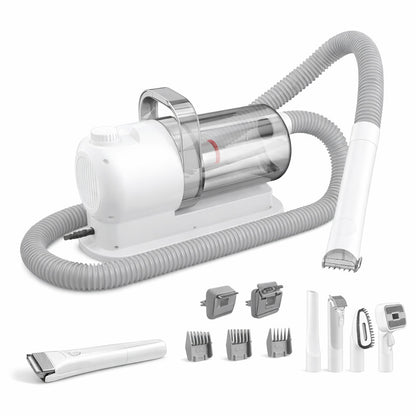 MicroData 2.5L Pet Grooming Vacuum Kit with Electric Push Combs & Brushes for Cats & Dogs | 2-in-1 Deshedding & Suction